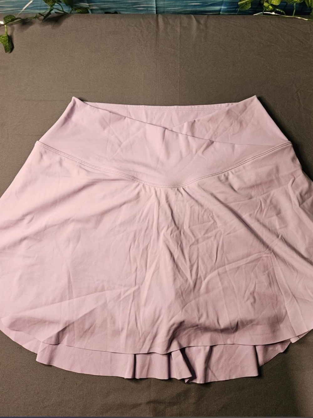 HALARA Light Pink Skater Skirt with High Waist